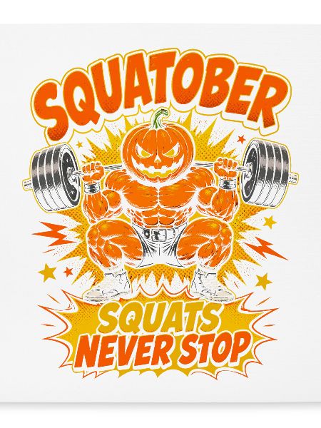 Kürbis-Kraft Squatober Fitness-Design