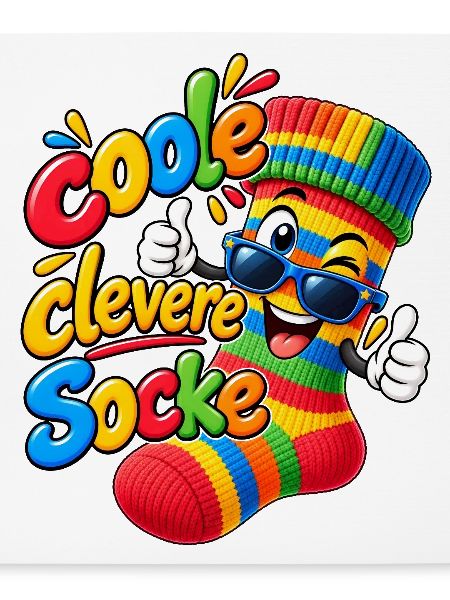 Lustige bunte Socke