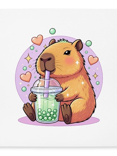 Kawaii Boba-Haustier mit Herz