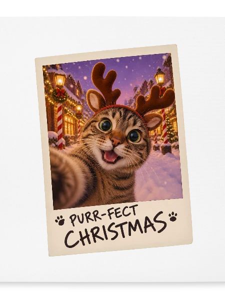 Purr-fect Christmas Katze Selfie