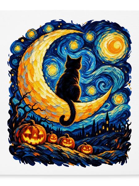 Mondkatze im Sternennacht-Labyrinth
