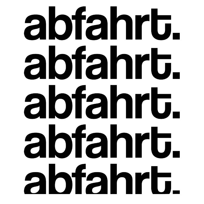 Abfahrt!