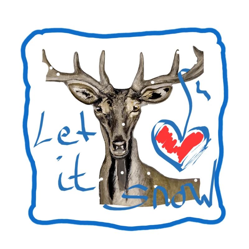 Hirschmotiv let it snow 