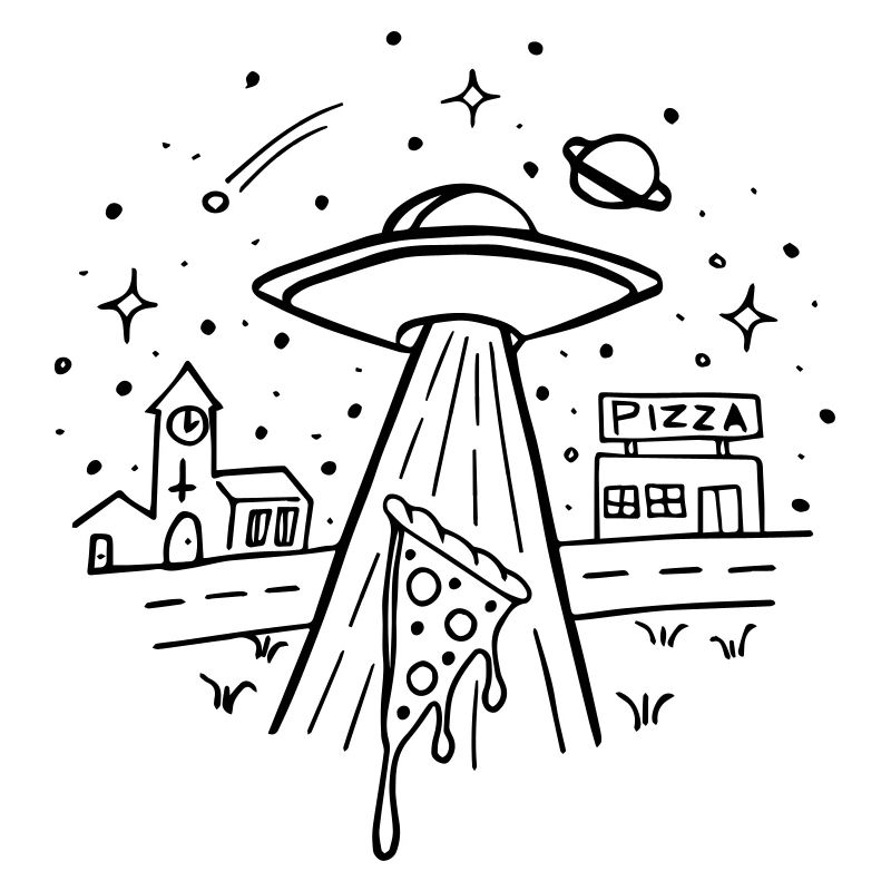 Pizza Lover Weltraum