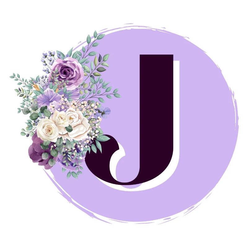 Buchstabe J Blumenkrone