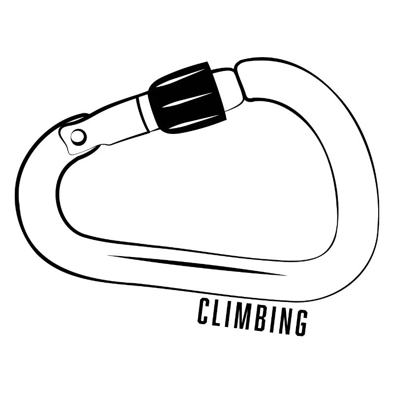 SCHWARZER KLETTERKARABINER