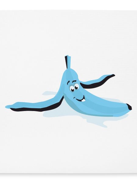 Augerutschte Banane