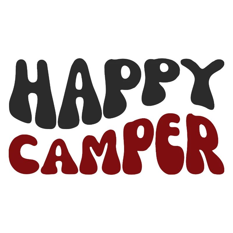 Fröhlicher Camper Druck