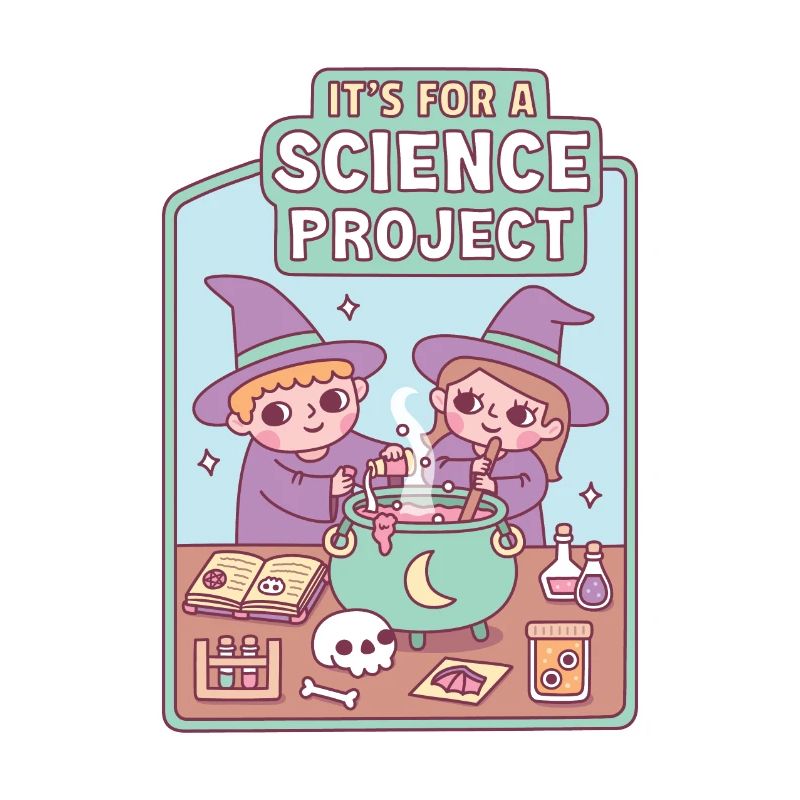 Cute Witch Kids Its For A Science Project