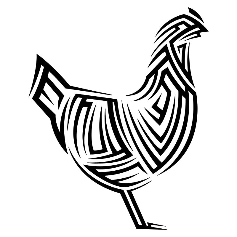 Tatouage tribal de poulet