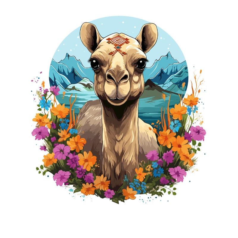 Kamel Kamelkopf Blumen