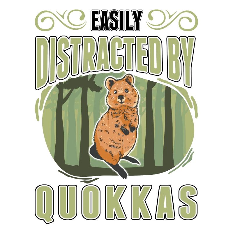 Facilement distrait par le kangourou à queue courte de Quokka