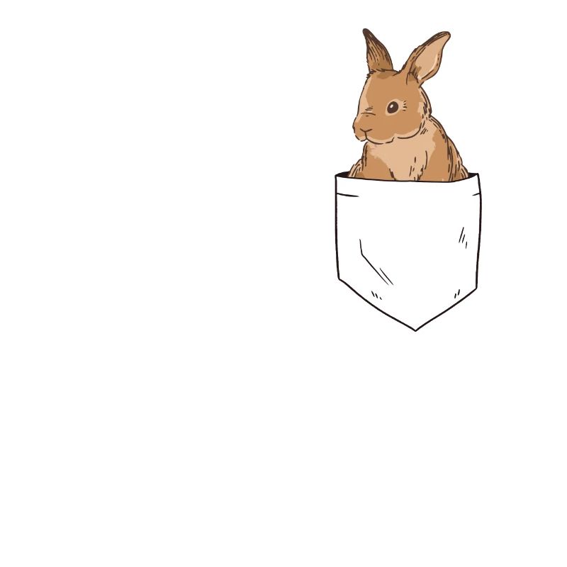 Rabbit in breast pocket rabbit