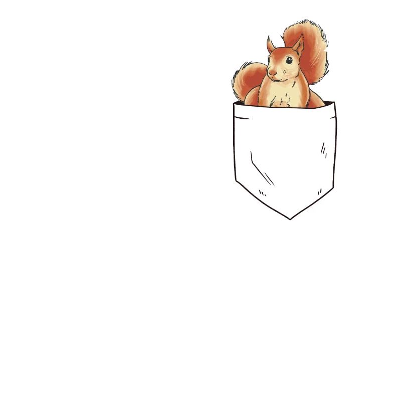 Eichhörnchen in Brusttasche