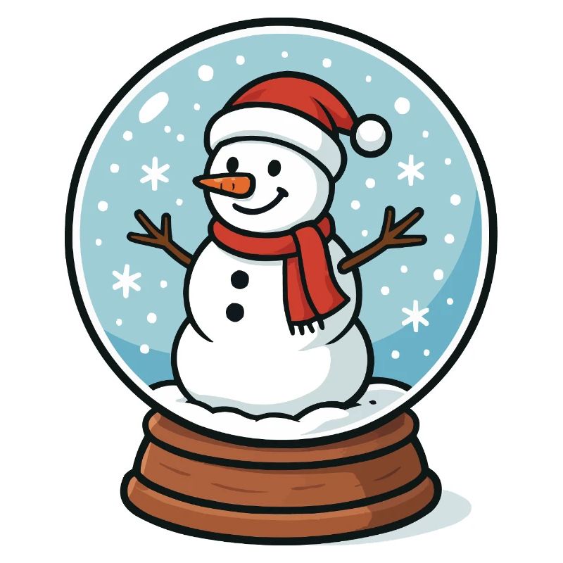 Schneekugel Schneemann