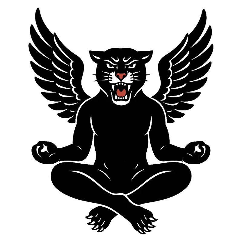 Flügelpanther Zen-Meditation