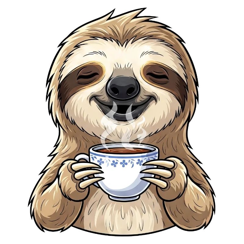 Süßes Faultier Kaffee Kaffeeliebhaber 