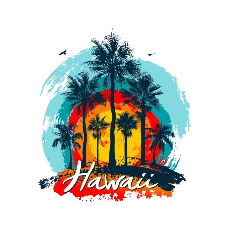 Palm Sunset Hawaii Splash