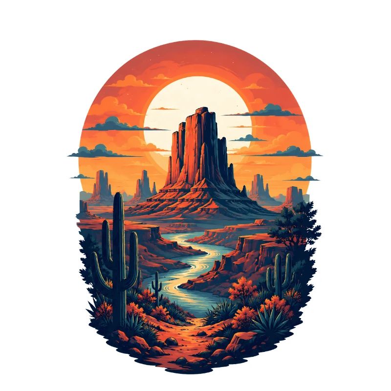 Canyon at sunset