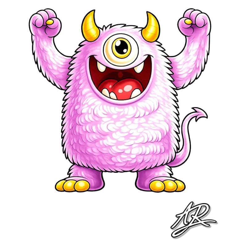 Weiches lila Monster
