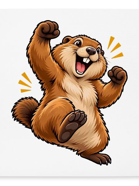 Cartoon springendes Eichhörnchen
