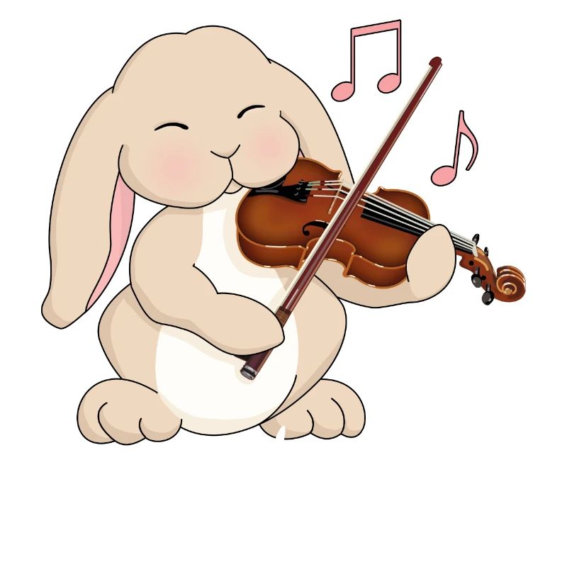 Cute Viola Player Rabbit, It's a Viola