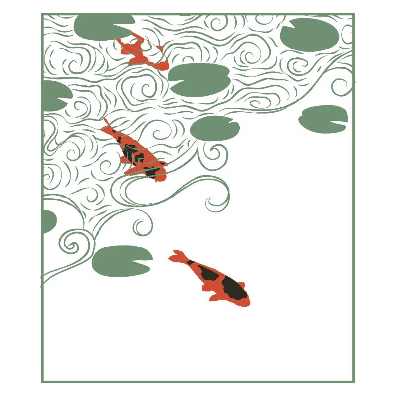 Wabi-sabi-Stil Koi-Karpfen
