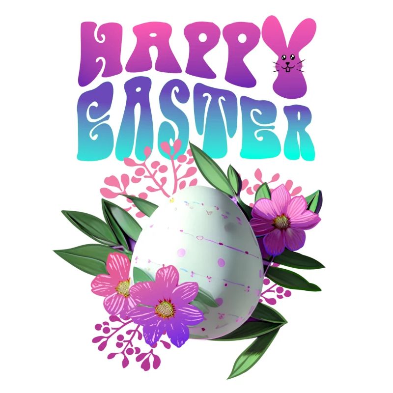 Happy Easter Easter Egg Floral