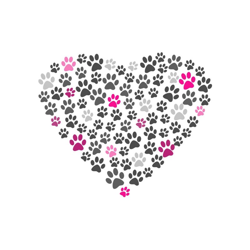 Hundepfoten Liebe Herz