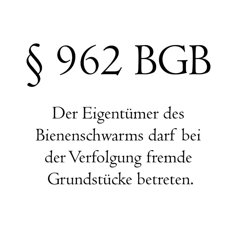 Bienenschwarm § 962 BGB
