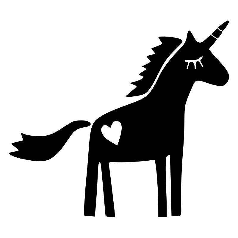 Einhorn Scherenschnitt