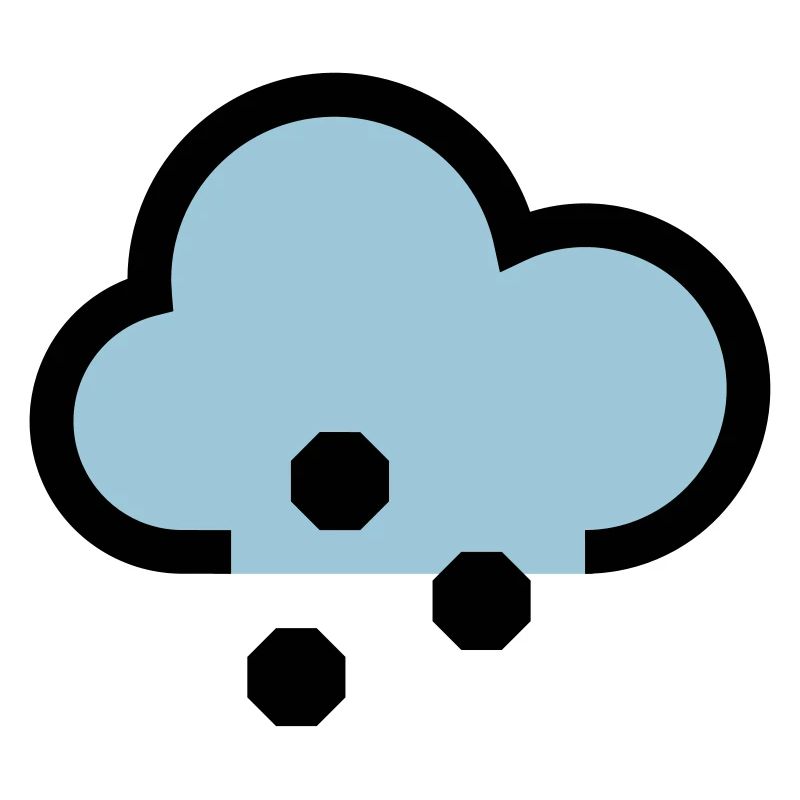 Wetter Symbol oder Icon Schnee und Graupel