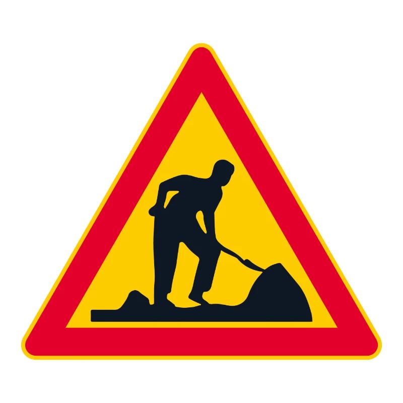 Straßenbau Straßenschild