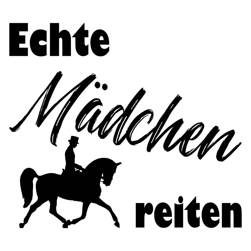 Echte Mädchen reiten