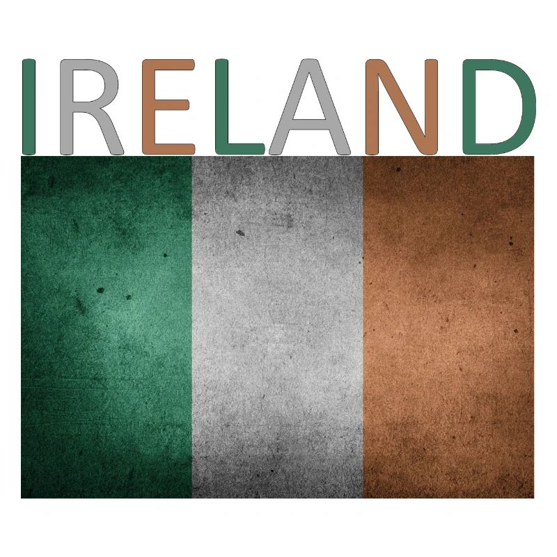 Irland Flagge - Kunstdesign