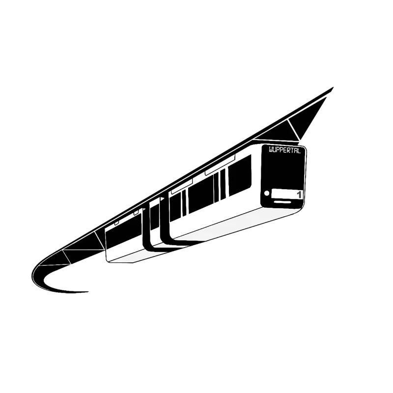 Wuppertal Schwebebahn schwarz/weiß