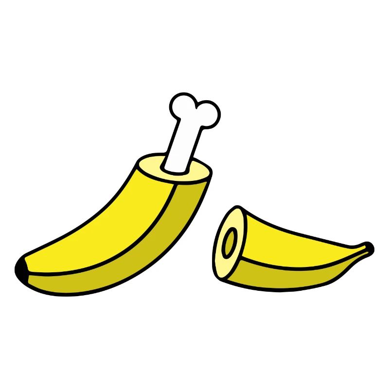 Banane mit Knochen