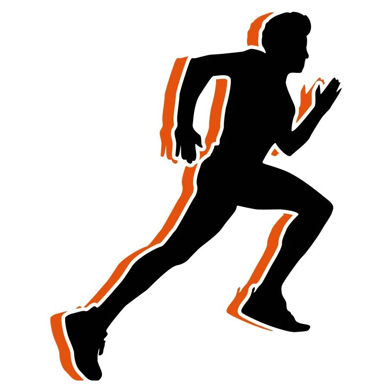 running running sprint silhouette