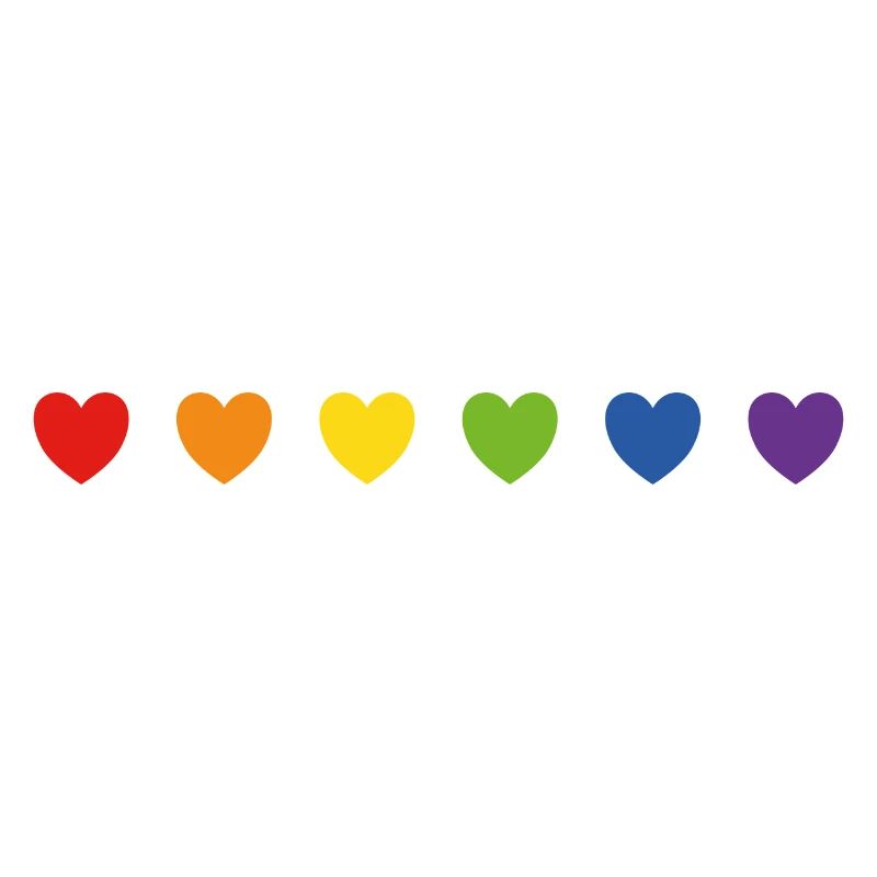 Regenbogen-Pride-Herzen