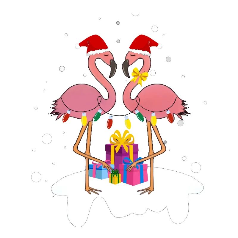 Flamingo-Weihnachten. Weihnachtsgeschenk