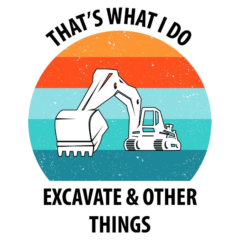 Bagger Baggerfahrer Baggerwagen