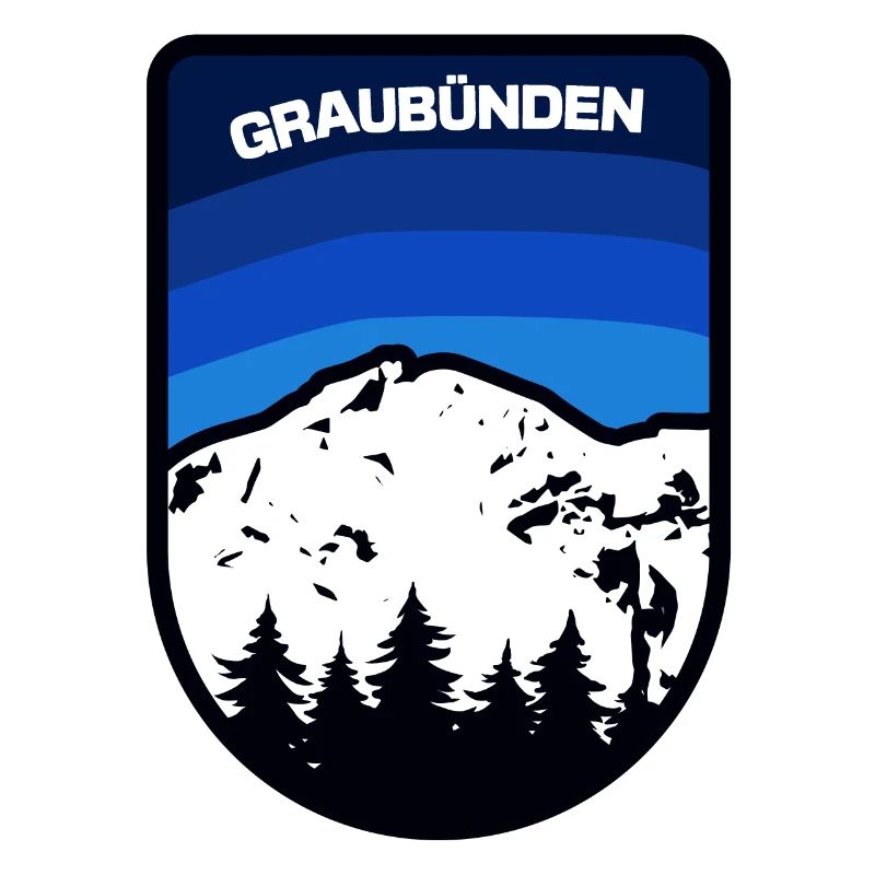 Graubünden Berglandschaft Emblem