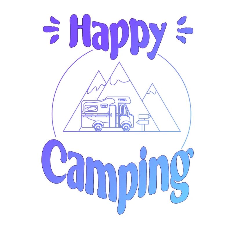 Happy Camping - conception graphique joyeuse et cool