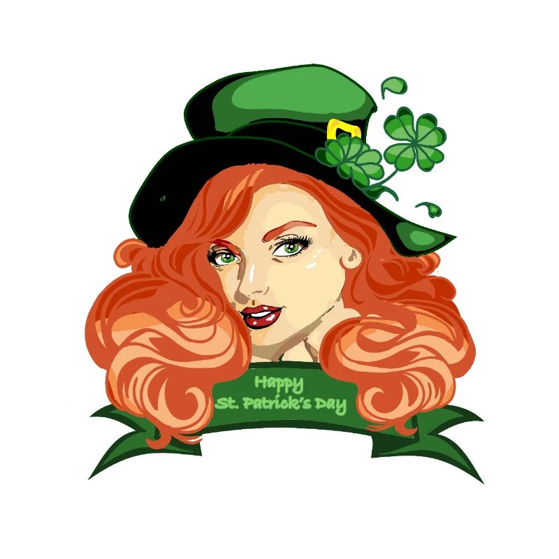 St. Patricks Pinup-Kleeblatthut