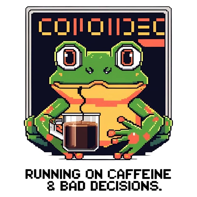 Pixel Frog – Caffeine & Bad Decisions