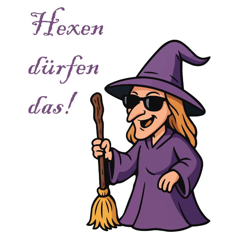 Purpurne Hexe mit Stil