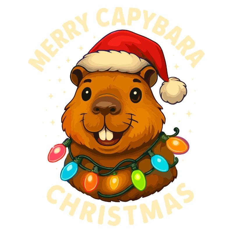 Capybara Weihnachten Weihnachtsmann Xmas