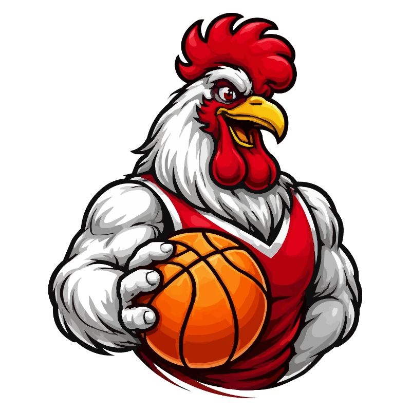 Basketball Huhn Mascot