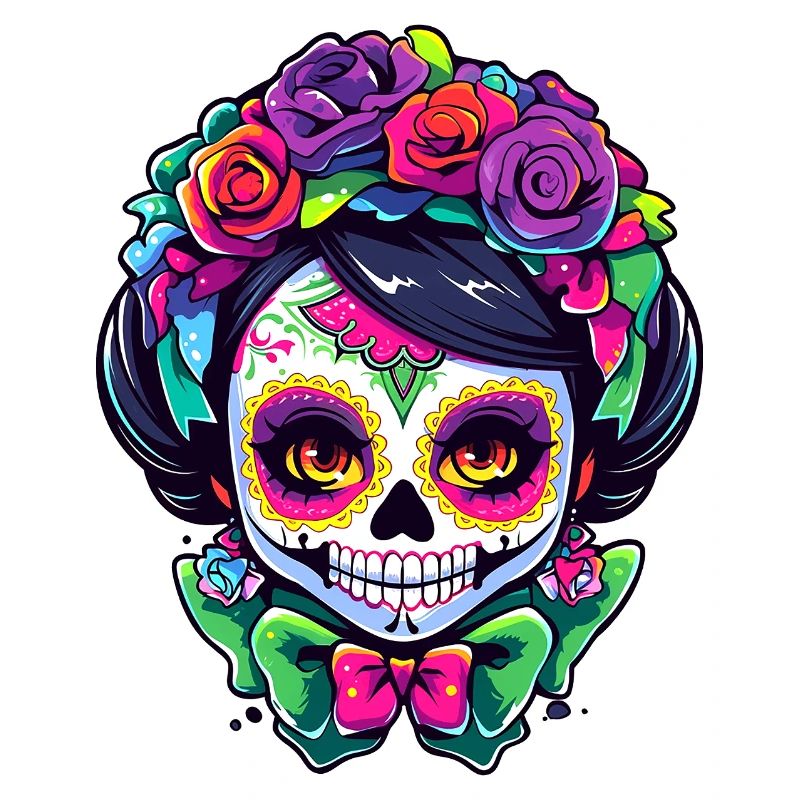 Sugar Skull Blumenkronen Art