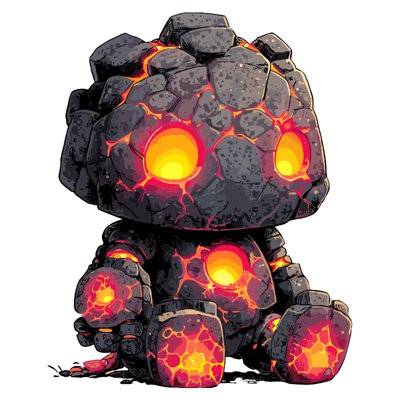 Lava Golem Steinheld Kind